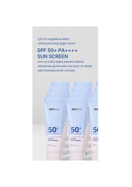 Nextbeau Yoğun Nemlendirici Su Bazlı Hyaluronic Solution Moist Güneş Kremi Spf 50 Pa