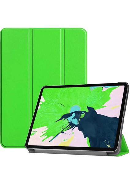 Apple iPad Pro 11 2.nesil 2020 A2228-A2068-A2230-A2231 Kılıf Smart Cover Standlı 1-1 Kılıf Yeşil