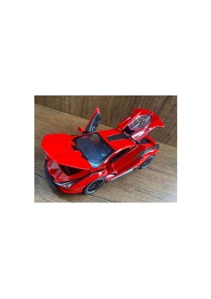 Lamborghini Veneno Diecast Araba Sesli Işıklı Kapı Bagaj Kaput Açılır Oyuncak Lamborghini Araba