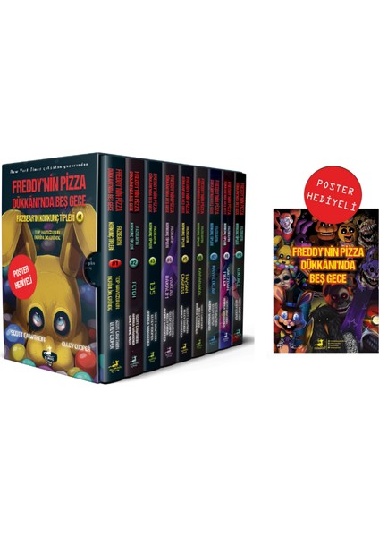 Fazbear’ın Korkunç Tipleri 9 Kitaplık Kutulu Set (Poster Hediyeli) - Scott Cawthon