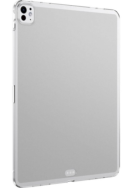 Apple iPad Pro 13 M4 2024 A2925-A2926-A3007 Kılıf Süper Silikon Kapak Şeffaf