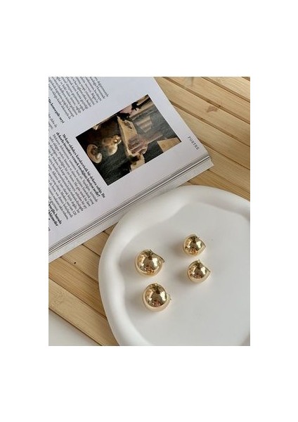 Aj Ithal Gold Top Küpe Büyük Boy fırsatları