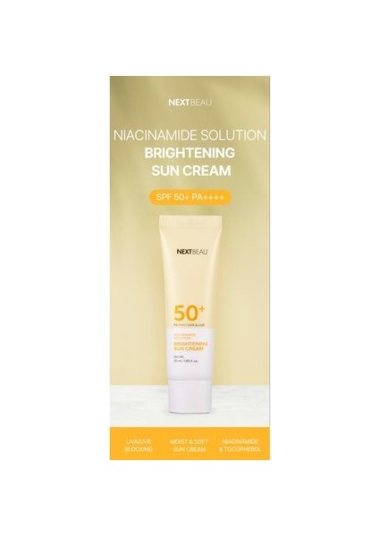 Nextbeau Yoğun Aydınlatıcı Güneş Kremi Spf 50+ Pa++++