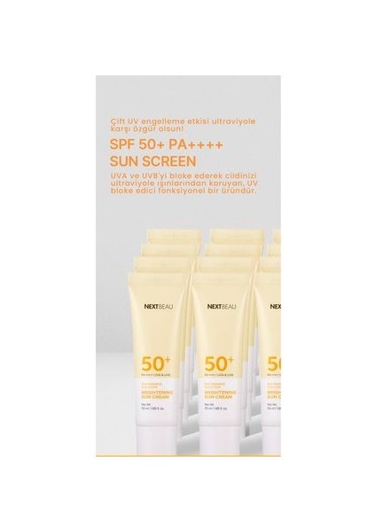 Nextbeau Yoğun Aydınlatıcı Güneş Kremi Spf 50+ Pa++++