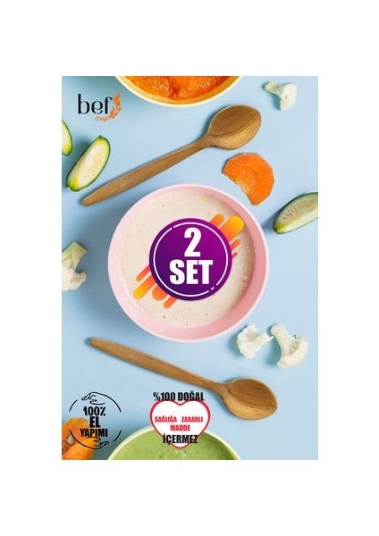 Tahta Kaşık Mama Kaşığı Ahşap Kaşık 2'li Zeytin Ağacı Mutfak Gereçleri Bebek Mama Kaşığı modelleri