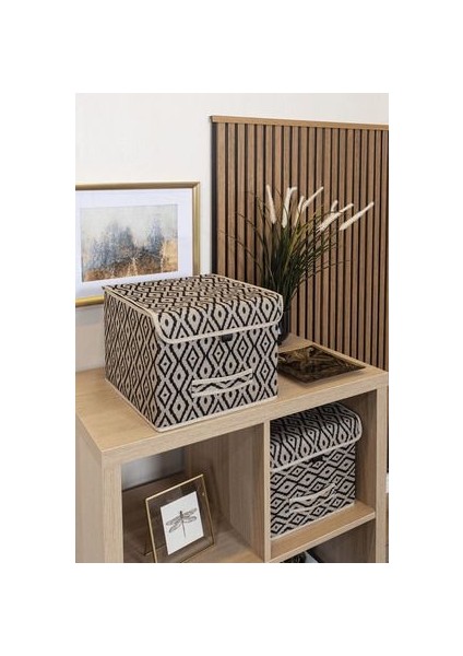 Bohe Çok Amaçlı Kapaklı Kutu Mini Raf Düzenleyici