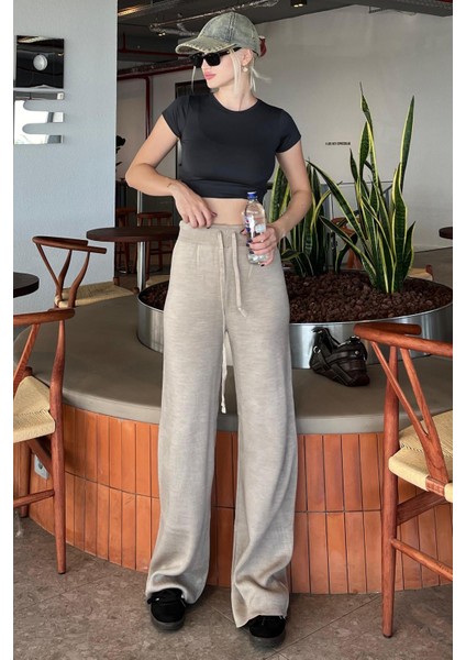 Vizon Beli Ayarlanabilir Geniş Paça Pantolon MG2089