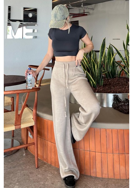 Vizon Beli Ayarlanabilir Geniş Paça Pantolon MG2089 fırsatları