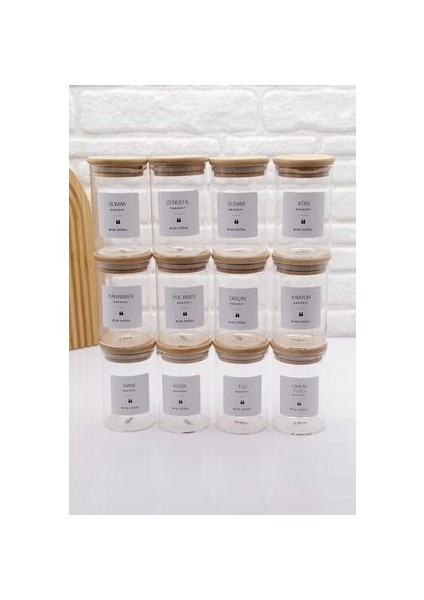 12'li Cam Baharatlık Seti 300ML