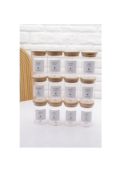 12'li Cam Baharatlık Seti 300ML fiyatları