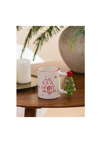 Yılbaşı Temalı Seramik Kupa 280 ml