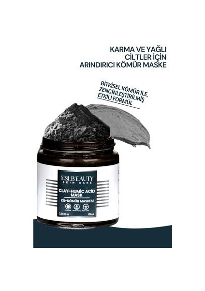 Charcoal Arındırıcı Siyah Nokta Karşıtı Gözenek Sıkılaştırıcı Işıltı Veren Kil-Kömür Maske 100ML modelleri