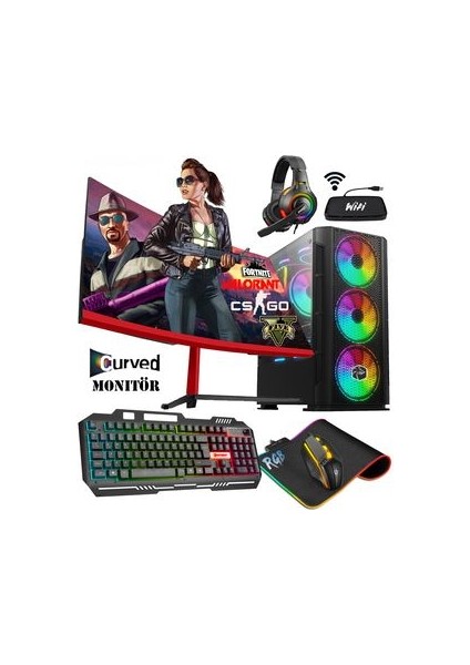 Morgan X20 I5-3470 16GB 256GB SSD 500GB HDD 6gb GTX1660 23.8" Oyuncu Bilgisayarı