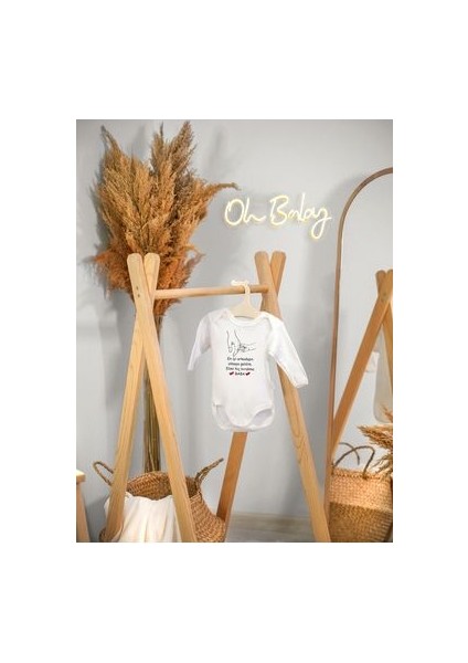 Uzun Kollu %100 Pamuklu En Iyi Arkadaşım Babam Tasarımlı Bebek Body Zıbın