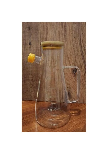 Yakut Borosilikat Damlatmaz Bambu Kapak Yağlık (900ML) fiyatları