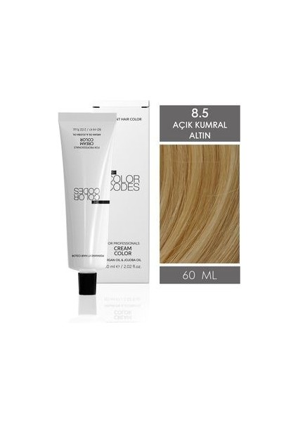 Cream Color Saç Boyası 8.5 Açık Altın Sarı 60ML