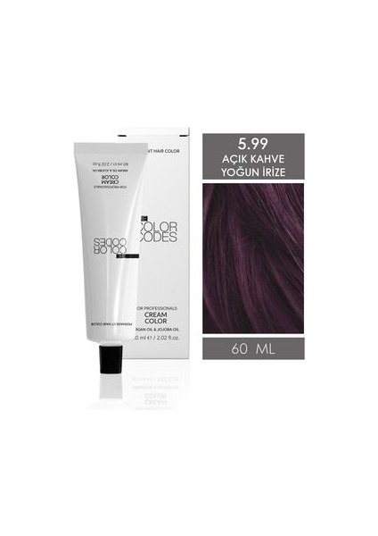 Cream Color Saç Boyası 5.99 Yoğun Irize Açık Kahve 60ML
