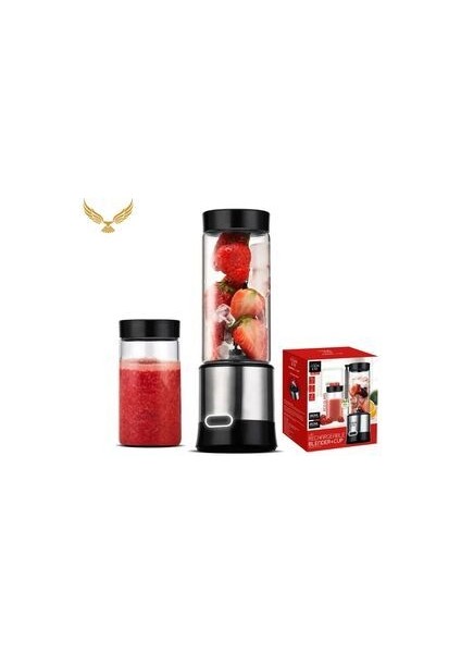 Mix 450ML+380ML Taşınabilir Metal Kişişel Blender Shaken Smoothies Blender Keskin Bıçaklı Ekstra Cup