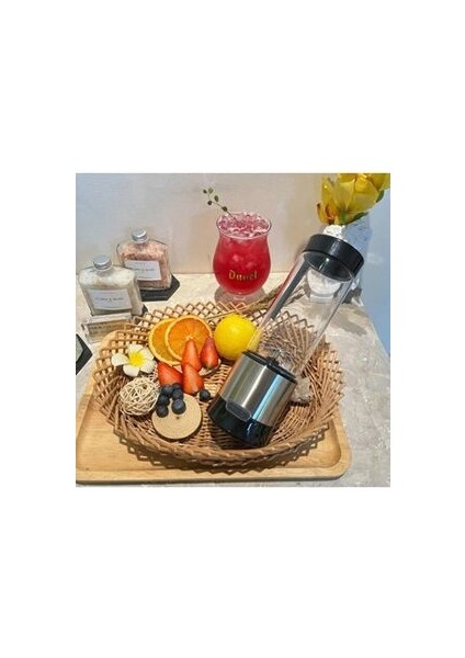 Mix 450ML+380ML Taşınabilir Metal Kişişel Blender Shaken Smoothies Blender Keskin Bıçaklı Ekstra Cup