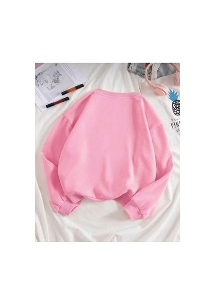 Svart Wear Yeni Sezon Oversize Geniş Kalın Pamuklu (3iplik) Barbie Baskılı Pudra Pembe Sweat fiyatları