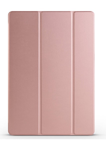 - Lenovo Tab P12 - Tablet Kılıfı Smart Cover Standlı 1-1 Kılıf - Rose Gold - T30550