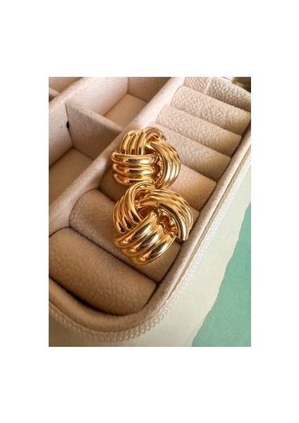 Iona Gold Altın Kaplama Düğme Küpe indirimleri