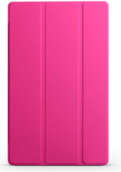 Lenovo Tab M10 Hd 10.1.inç Gen.2.nesil TB-X306F Kılıf Smart Cover Standlı 1-1 Kılıf Pembe