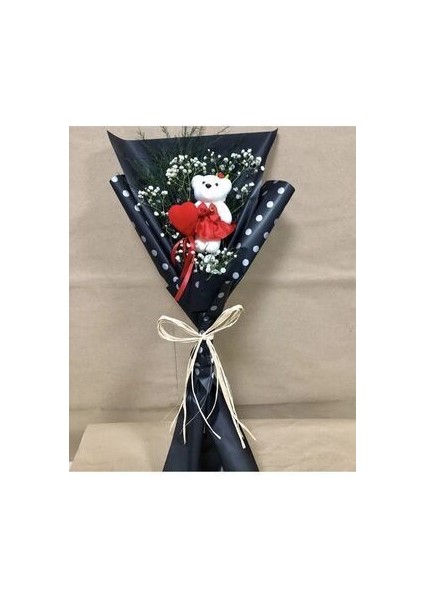 Ayıcık Buketi,sevgiliye Hediye,hediyelik,tekli Ayıcık Buket