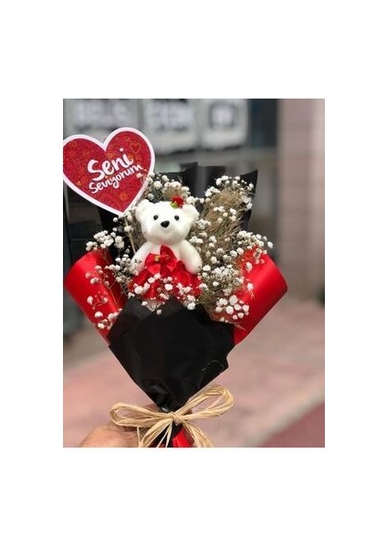 Ayıcık Buketi,sevgiliye Hediye,hediyelik,tekli Ayıcık Buket fırsatları