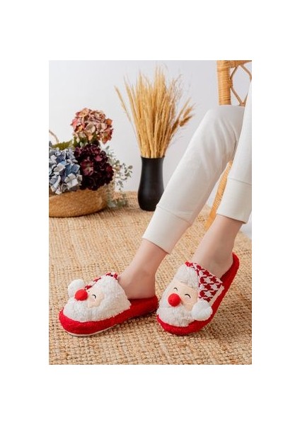 Noel Baba Yılbaşı Terliği Ev Pandufu Ev Terliği Misafir Terliği fiyatları