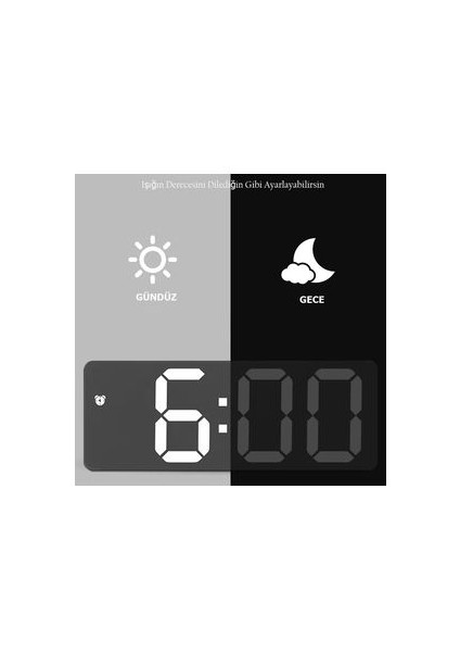 LED Dijital Masa Saati Alarm Termometre Tarih Masaüstü Saat modelleri