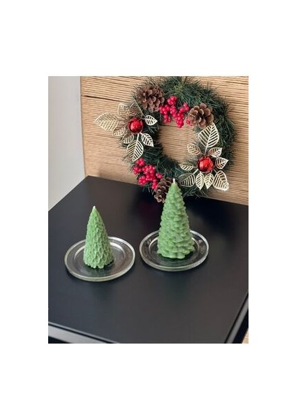 2 Li Çam Ağacı Mum Dekoratif Yıl Başı Mum Kokulu Mum fırsatları