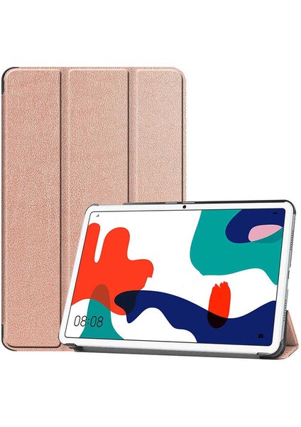 Matepad 10.4.inç 2022 Kılıf Smart Cover Standlı 1-1 Kılıf Rose Gold