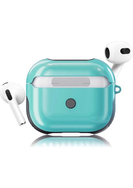- Apple Airpods 3. Nesil - Kılıf Darbelere Karşı Dayanıklı Shockproof Silikon Kılıf - Yeşil - T19612
