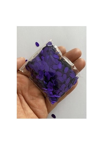 Yazma, Havlu, Abiye, Çeyizlik Işleme Damla Pul. 9X5MM. 20GR. Takriben 1120 Adet. Mor. modelleri