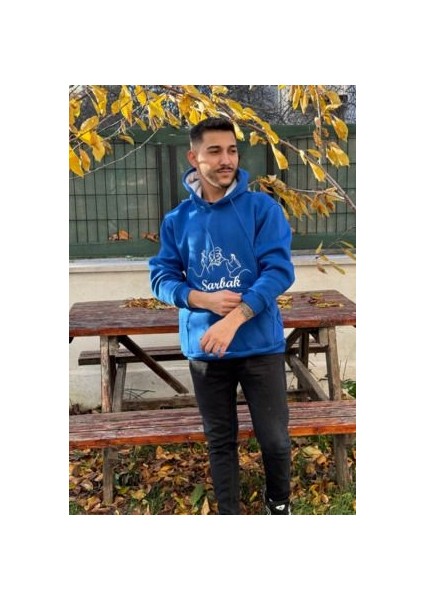 Unisex Sarbak Nakışlı Baskılı Içi Polarlı Oversize Kapüşonlu Kolej Hoodie Sweatshirt modelleri