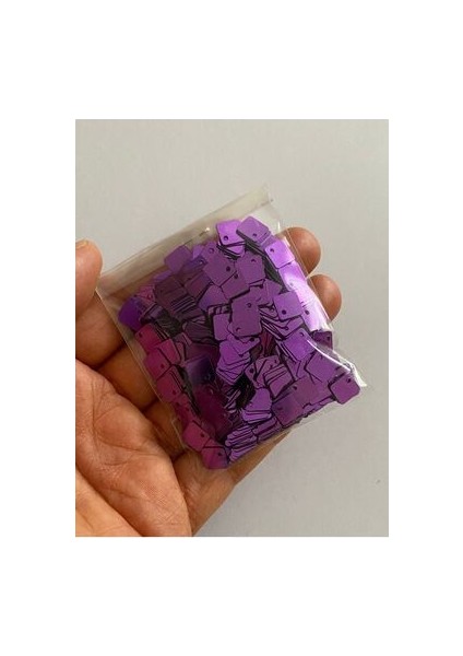 Oya, Havlu, Halay Mendili Yan Delikli Kare El Işleme Pul. Mor 8mm. 20GR Tahmini 680 Adet. fiyatları