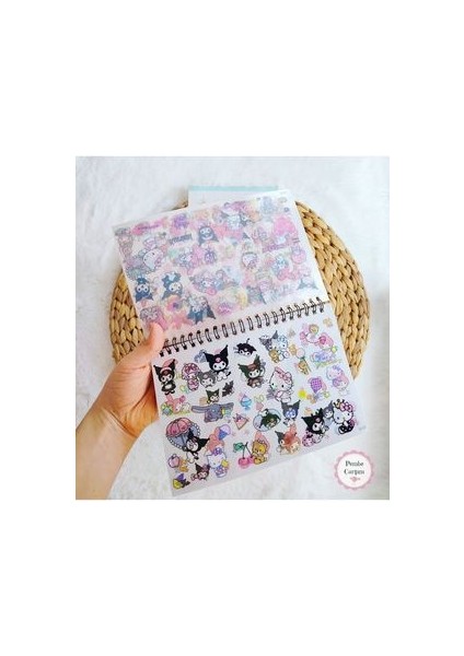 Sanrio Sticker Defteri Kuromi, My Melody, Hello Kitty modelleri