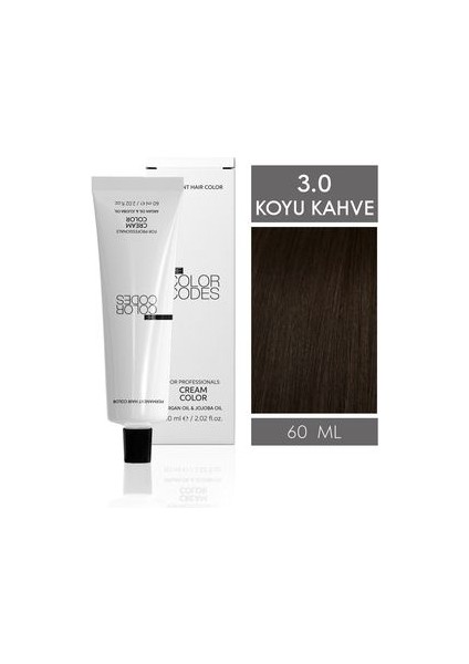 Cream Color Saç Boyası 3.0 Koyu Kahve 60ML