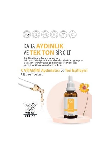 C Vitamini Aydınlatıcı Cilt Bakım Serumu 30 ml (Ascorbic Acid %20 Ferulic Acid %0.5) modelleri