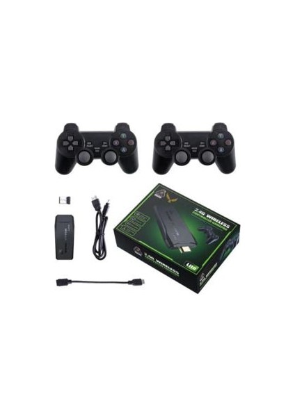 Leons 2.4g Uyumlu Kablosuz Çift Kol Oyunlar 4K Game Stick 3500 Oyun Atari Oyun fırsatları