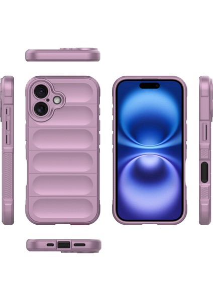iPhone 16 Plus Için Yumuşak Kauçuk Şok Emici Telefon Kılıfı - Mor (Yurt Dışından) fırsatları