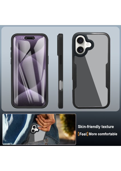 iPhone 16 Için Yumuşak Tpu Ekran Koruyucu Tam Vücut Telefon Kılıfı - Mavi (Yurt Dışından) fiyatları
