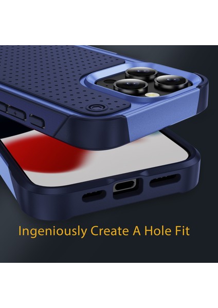 iPhone 16 Pro Için Hibrit 2'si 1 Arada Sert Pc Yumuşak Tpu Dayanıklı Telefon Kılıfı - Mor - Mavi (Yurt Dışından) indirimleri