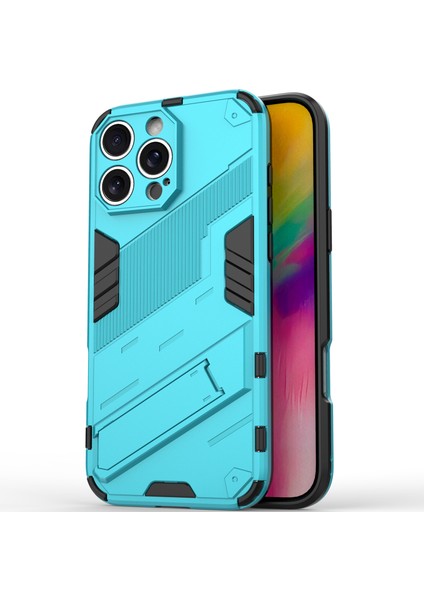 iPhone 16 Pro Max Için Sert Pc Tpu Tampon Hibrit Düşmeye Karşı Koruyucu Stand Telefon Kılıfı - Mavi (Yurt Dışından) fırsatları