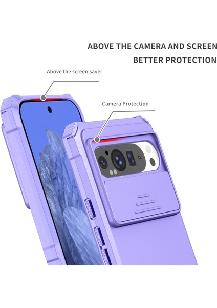 Pixel 9 Pro Xl Kayar Kamera Kapaklı Sağlam Standı Telefon Kılıfı - Mor (Yurt Dışından) indirimleri