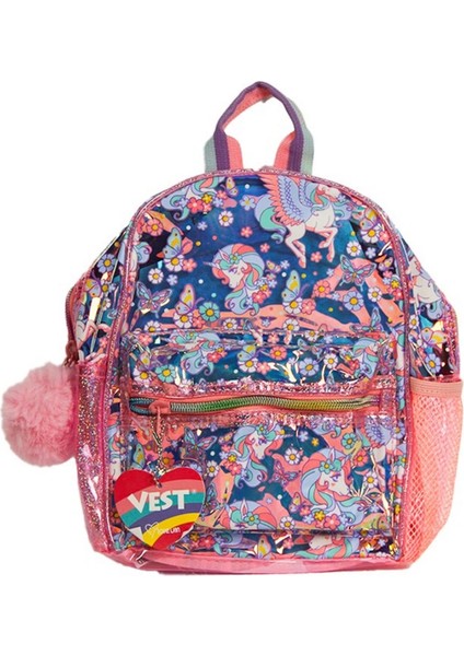 Şeffaf Hologramlı Unicorn Sırt Çantası