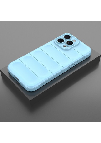 iPhone 16 Pro Max Için Yumuşak Kauçuk Şok Emici Telefon Kılıfı - Mavi (Yurt Dışından) indirimleri
