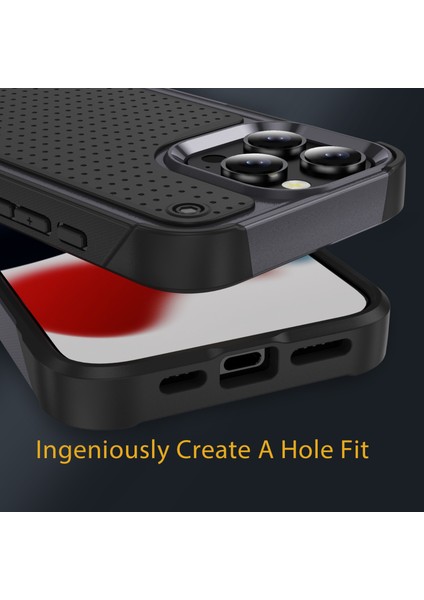 iPhone 16 Pro Max Için Hibrit 2'si 1 Arada Sert Pc Yumuşak Tpu Dayanıklı Telefon Kılıfı - Koyu Gri (Yurt Dışından) indirimleri