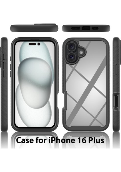 iPhone 16 Plus Için Hibrit Bumper Tam Koruma Telefon Kılıfı - Kırmızı (Yurt Dışından) fırsatları